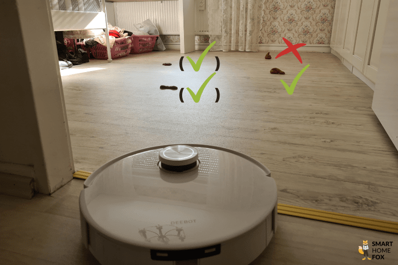ecovacs deebot t10 detection obstacle crotte